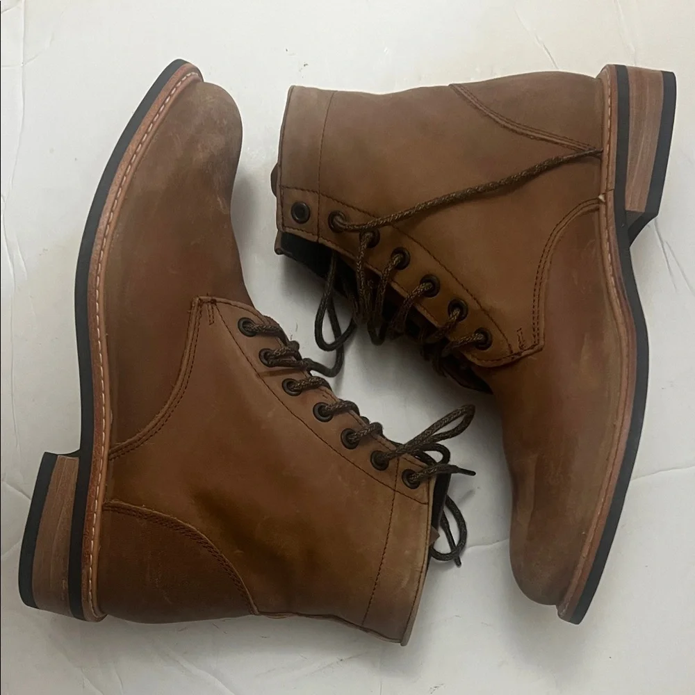 NISOLO ALL-WEATHER AMALIA TOBACO‎ COLOR LACEUP BOOTS SIZE 7.5 NIB
